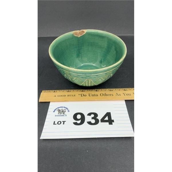 SMALL CROCK BOWL, CHIPPED