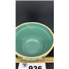 Image 2 : GREEN GLAZED CROCK BOWL, CHIPPED