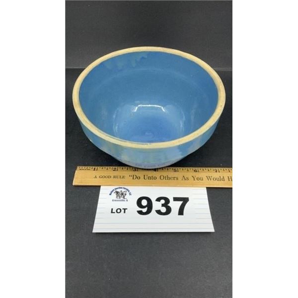 SALT GLAZED CROCK BOWL