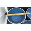 Image 5 : VINTAGE BLUE GLAZE STONEWARE BOWLS SET OF 3