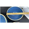 Image 6 : VINTAGE BLUE GLAZE STONEWARE BOWLS SET OF 3