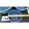 Image 7 : VINTAGE BLUE GLAZE STONEWARE BOWLS SET OF 3