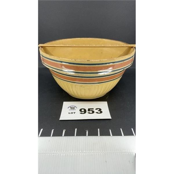 6 inch VINTAGE STONEWARE BOWL