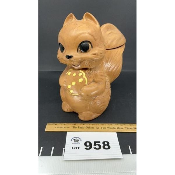 TWIN VINTON SQUIRREL COOKIE JAR 11 inches tall