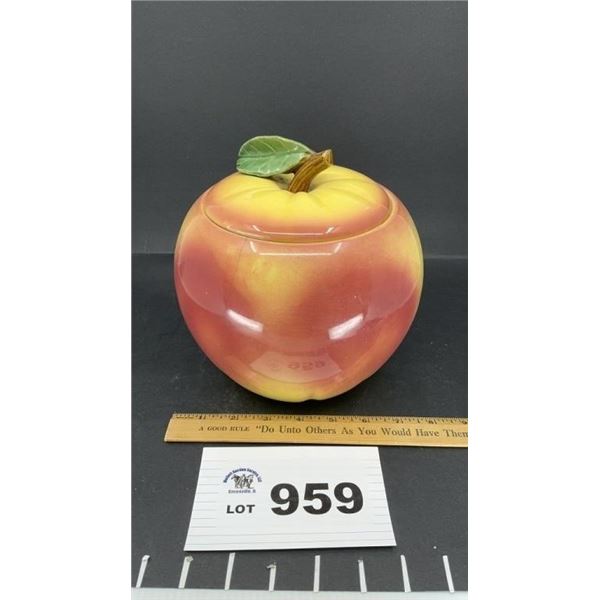 VINTAGE McCOY BLUSHING YELLOWAPPLE COOKIE JAR 8
