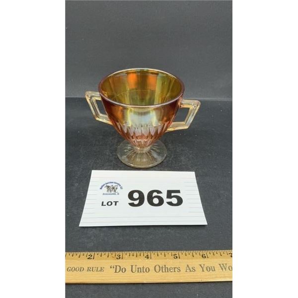 MARIGOLD CARNIVAL GLASS SUGAR BOWL
