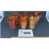 Image 1 : MARIGOLD CARNIVAL WARE GLASS TUMBLERS 6