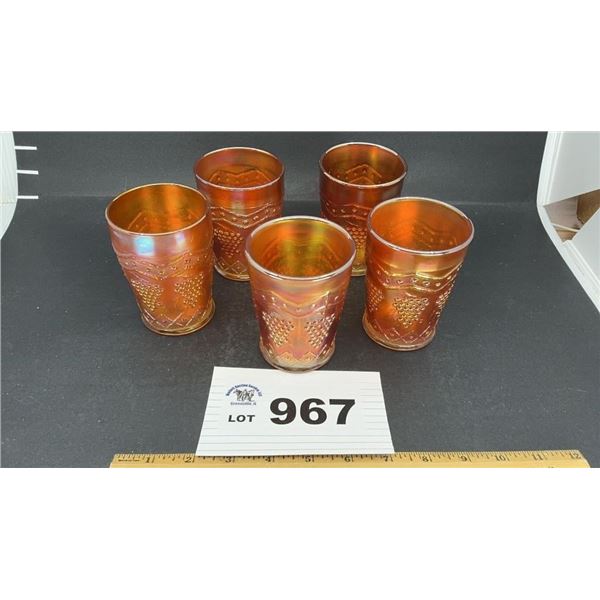 MARIGOLD CARNIVAL WARE GLASS TUMBLERS 5