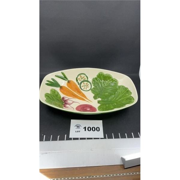 LOS ANGELUS POTTERY USA 1957 LARGE HANDPAINTED