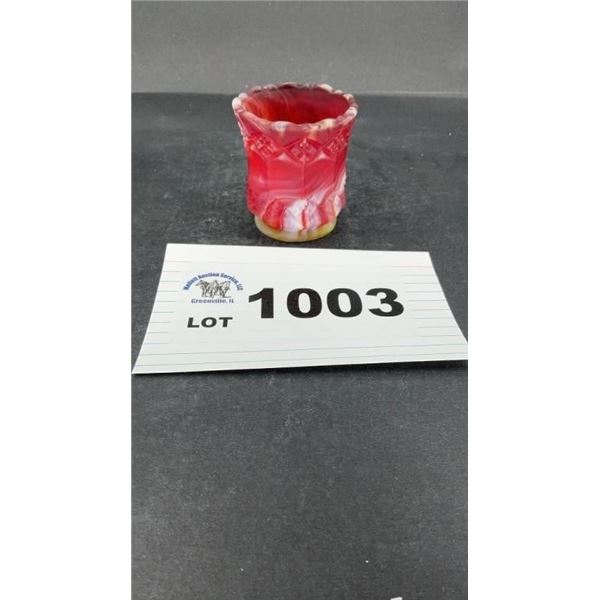 SLAG GLASS TOOTHPICK HOLDER