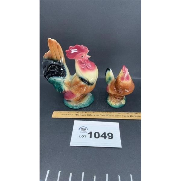 ROYAL CORLEY CHICKEN FIGURES, BASE REPAIRED,