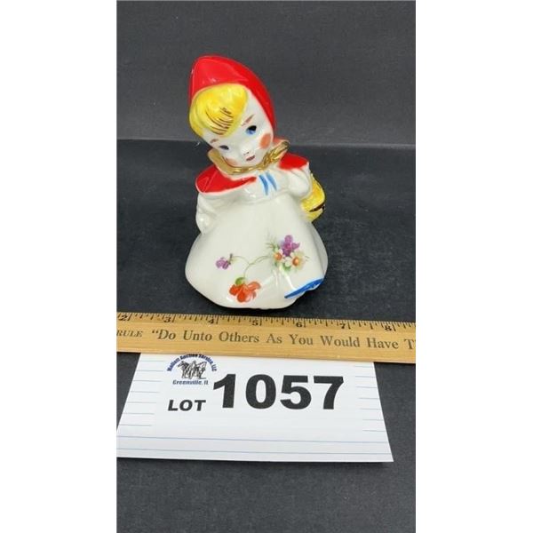 VINTAGE LITTLE RED RIDING HOOD SHAKER 5 in tall