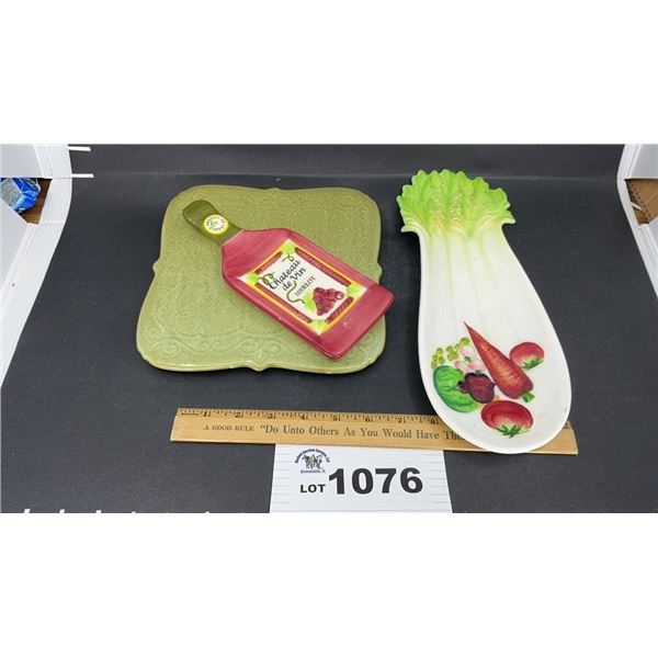 TRIVET, SPOON REST, CELERY TRAY
