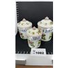 Image 1 : VINTAGE ITALIAN CERAMIC CANISTERS W LIDS 3