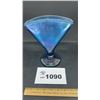 Image 2 : FENTON IRIDESCENT BLUE ART GLASS STRETCH FAN V