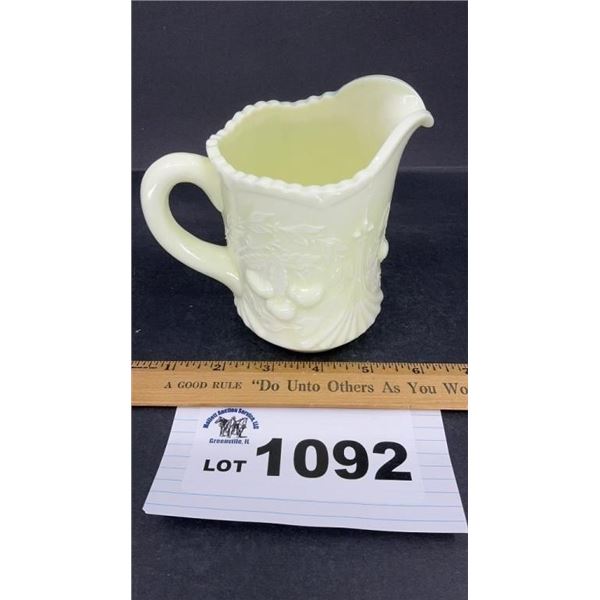 1940s LEMON CREAM GLASS CREAMER, CHERRY DESIGN 5