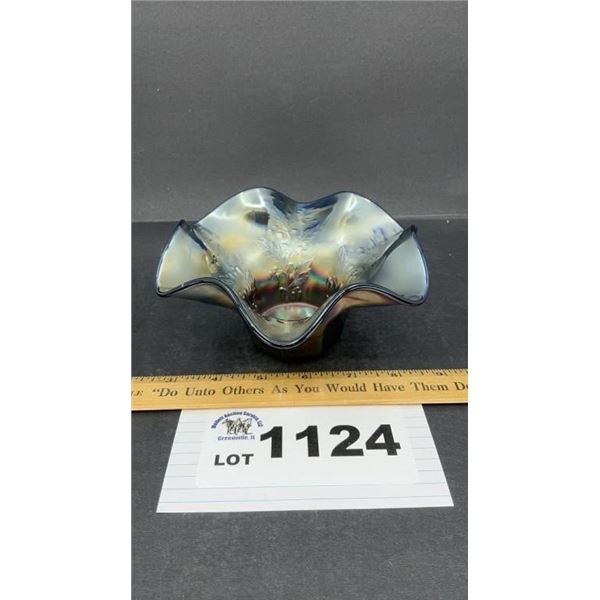 FENTON CARNIVAL GLASS HAT BOWL 3 inches tall