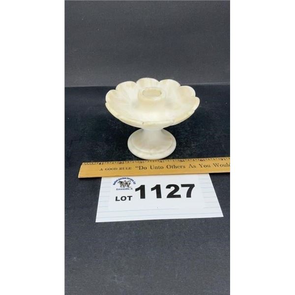 ALABASTER CANDLE STICK HOLDER 3 inches tall 1