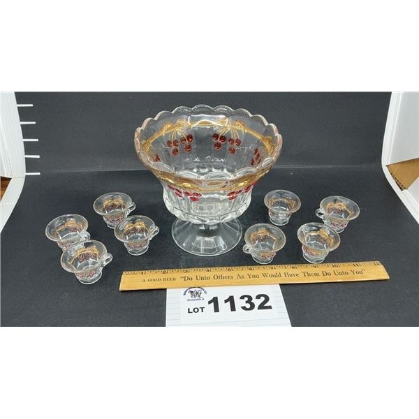MOSSER CHERRY & CABLE MINATURE PUNCH BOWL 6