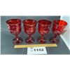 Image 1 : FOSTORIA ARGUS RUBY RED WATER GOBLET 4
