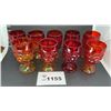 Image 1 : MOON & STARS AMBERINA WATER GOBLETS 9