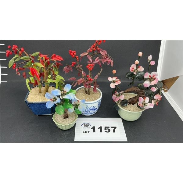 JAPANESE GLASS BONSAI TREES