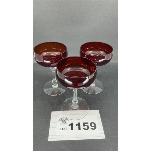 RUBY LIQUID COCKTAIL GLASSES 3