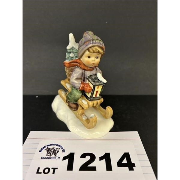 MJ HUMMEL GOEBEL FIGURINE - RIDE INTO CHRISTMAS -