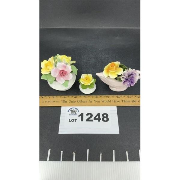 BONE CHINA FLORALS, lamp missing pcs