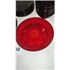 Image 1 : RUBY RED DEPRESSION DISHES 29pcs
