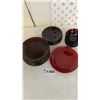 Image 2 : RUBY RED DEPRESSION DISHES 29pcs