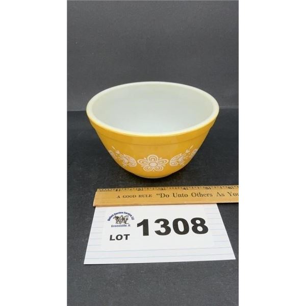 PYREX BUTTERFLY GOLD MIXING BOWL