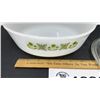 Image 3 : FIRE KING MEADOW GREEN 1.5 qt CASSEROLE W LID