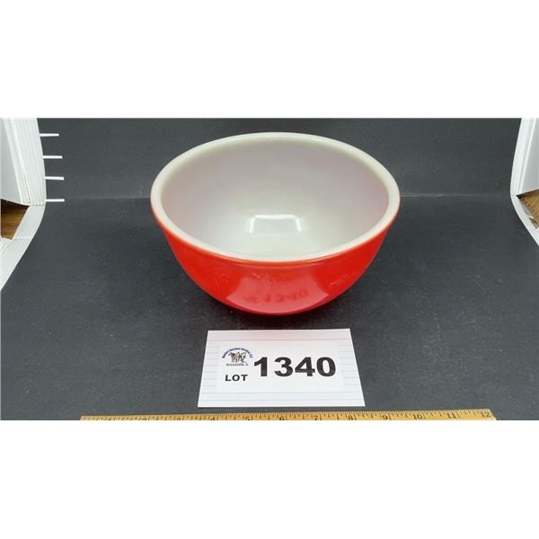 RED PYREX MIXING BOWL