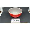 Image 1 : RED PYREX MIXING BOWL