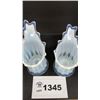 Image 1 : FOSTORIA HEIRLOOM BLUE OPALESCENT CANDLE HOLDERS 2
