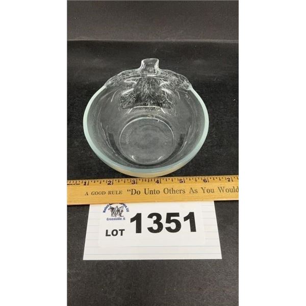 KIG INDONESIA CLEAR GLASS ORANGE SHAPED DISH