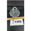 Image 1 : GLASS SMALL CABBAGE LEAF W STEM TRINKET DISH