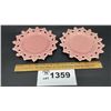 Image 1 : 2 PINK LACE CHARGER PLATES