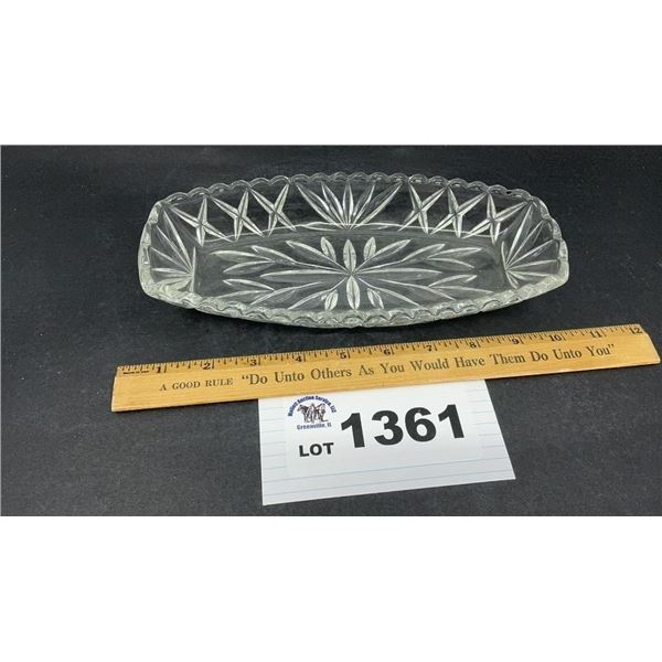 ANCHOR HOCKING WHEAT DESIGN PICKLE DISH