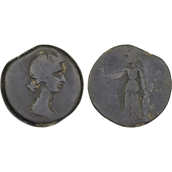 EGYPT (ROMAN): Livia, augusta, 27 BC-14 AD, AE diobol (7.46g), Alexandria, year 4x (10-13 AD), Very