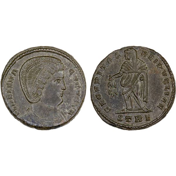 ROMAN EMPIRE: Helena, augusta, 324-330 AD, AE nummus (3.54g), Trier, 327-328 AD, About Unc