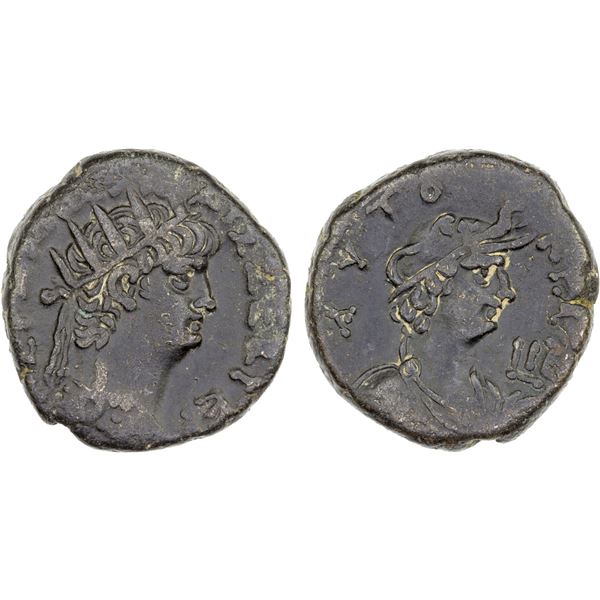 ROMAN PROVINCIAL: EGYPT: Nero, 54-68 AD, AE tetradrachm (13.35g), Alexandria, year 12 (65/6 AD), VF