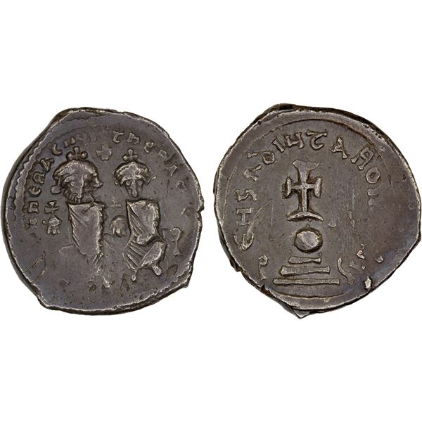 BYZANTINE EMPIRE: Heraclius, 610-641, AR hexagram (5.84g), Constantinople, VF