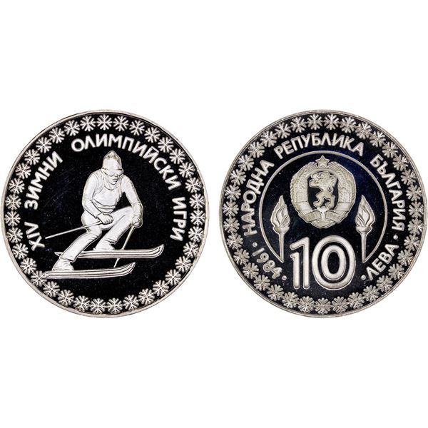 BULGARIA: People's Republic, AR 10 leva, 1984, Proof
