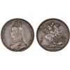 Image 1 : GREAT BRITAIN: Victoria, 1837-1901, AR crown, 1887, XF