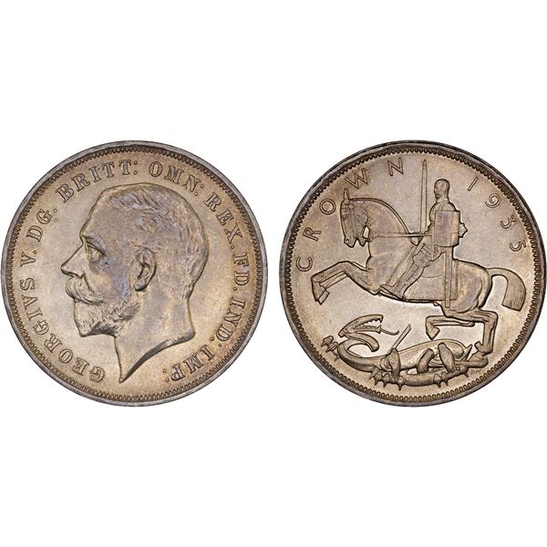 GREAT BRITAIN: George V, 1910-1936, AR crown, 1935, Unc