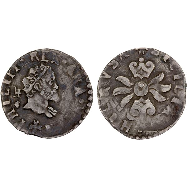 NAPLES & SICILY: Philip II, 1554-1598, AR ½ carlino (zanetta) (1.31g), Napoli, ND, VF