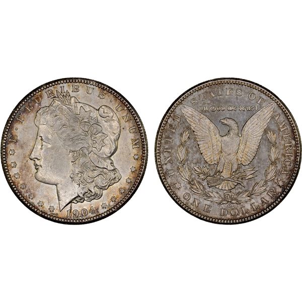 UNITED STATES: AR dollar, 1904-O, Unc
