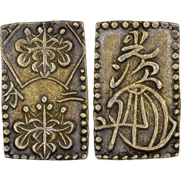 JAPAN: Meiji, 1868-1912, AV 2 bu (2.91g), Edo mint, XF